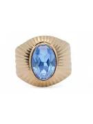 Original Vintage 14K Rose Gold Aquamarine Ring Vintage craft vrc127r